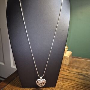 Brighton Contempo Heart Badge Clip Necklace